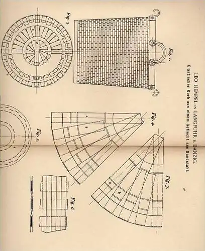 Original Patentschrift - L. Hempel in Langfuhr b. Danzig , 1902 , Korb für Kohle , Koks und Erz !!!