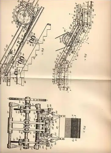 Original Patentschrift - P. Lorillard in Tuxedo Park , USA , 1905 , Fördermaschine , Förderband  !!!