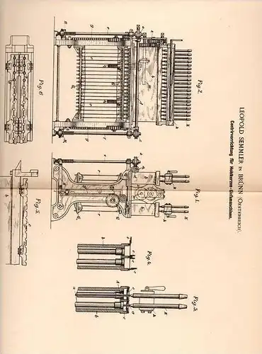 Original Patentschrift - L. Semmler in Brünn , 1890 , Kerzen - Gießmaschine , Kerze !!!