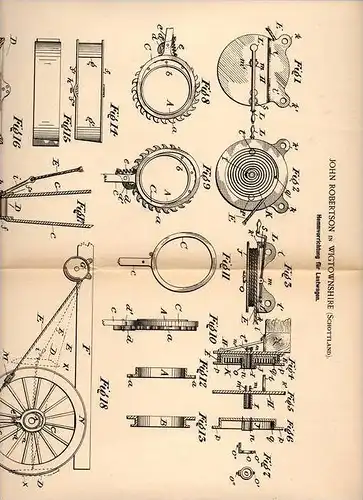 Original Patentschrift - K. Robertson in Wigtownshire , Schottland , 1891 , Hemmapparat für Lastwagen , LKW , Truck !!!