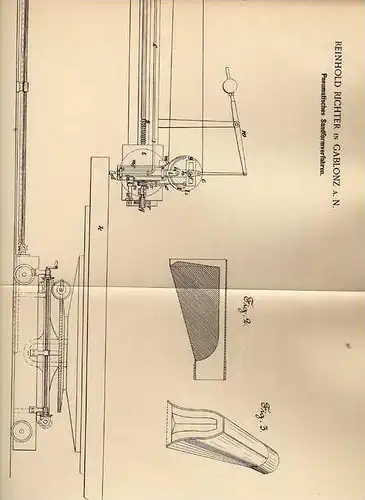 Original Patentschrift - R. Richter in Gablonz a.N., 1891 , Sand - Formverfahren , Sandform , Gießerei !!!