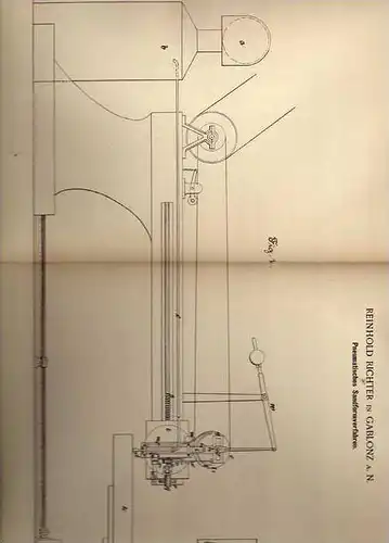 Original Patentschrift - R. Richter in Gablonz a.N., 1891 , Sand - Formverfahren , Sandform , Gießerei !!!