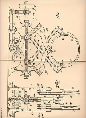 Original Patentschrift - W. Iven in Dockenhuden - Blankenese , 1906 , Maschine für Papierbündel , Papier , Tapeten !!!