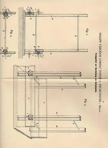 Original Patentschrift - P. Toelpe in Neumünster i. Holstein , 1898 , Formgerüst für Betonbauten , Beton , Architekt !!!