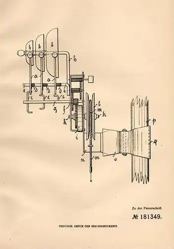 Original Patentschrift - Glockenspiel für Christbaum , 1906 , J. Deuerlein in Nürnberg , Weihnachtsbaum !!!