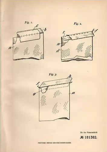 Original Patentschrift - W. Matzka in Vechelde b. Braunschweig , 1906 , Streuvorrichtung für Pulver !!!