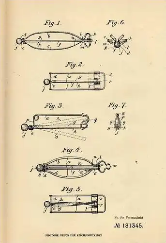 Original Patentschrift - F. Grocott in Walthamstow , 1905 , Lockenwickler , Locken , Friseur , Frisur !!!