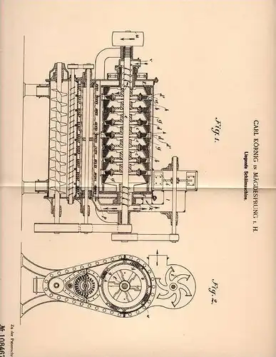 Original Patentschrift - C. König in Mägdesprung i. Harz , 1899 , Schälmaschine !!!