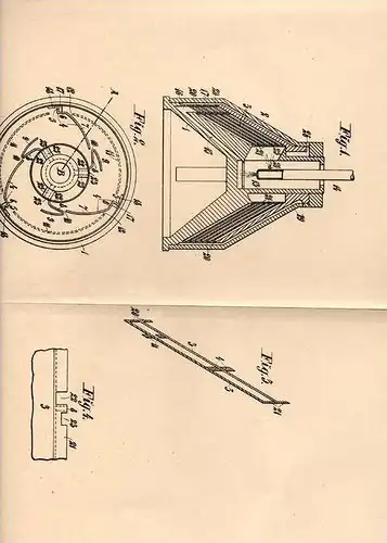 Original Patentschrift - C. Hellström in Nyfors , 1904 , Einsatz für Milchschleuder , Milch , Molke !!!