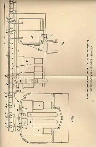 Original Patentschrift - G. Tambourin in Gand , 1899 , Reaktionspropeller , Propeller !!!