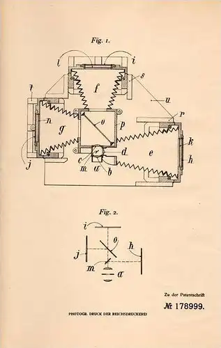 Original Patentschrift - C. Nachet in Paris , 1905 , Kamera für Dreifarben - Photographie , Camera !!!