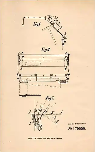 Original Patentschrift - J. Eysseric in Paris , 1904 , Windschutzscheibe für Fahrzeuge , Automobile !!!