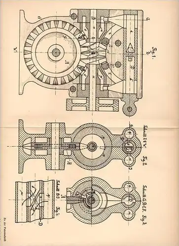 Original Patentschrift - H. Pekrun in Coswig , 1903 , Kraftmaschine mit schraubenförmigen Kolben !!!