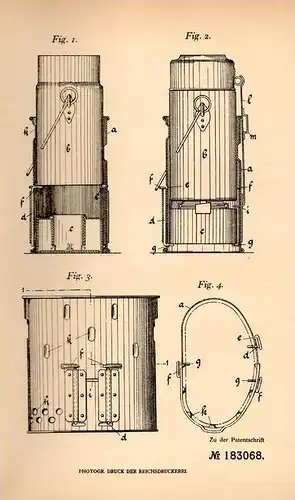 Original Patentschrift - Gebr. Schnyder in Luzern , 1906 , Feldkocher mit Windschutz !!!