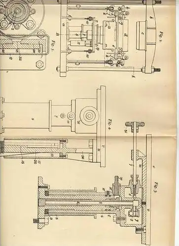 Original Patentschrift - H. Hodgson in Cleckheaton und Manchester , 1905 , hydraulische Formmaschine !!!