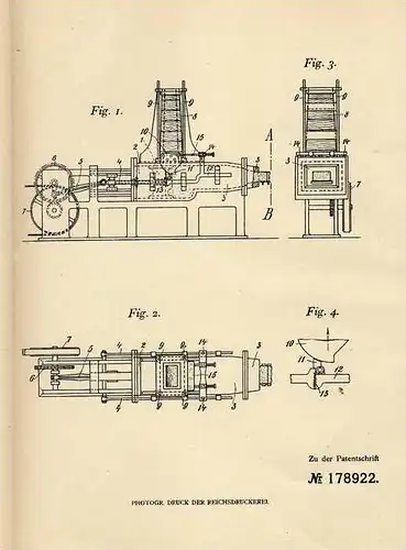 Original Patentschrift - E. Gundermann in Trattendorf - Spremberg i.L., 1905 , Presse für Ziegel , Ziegelei !!!