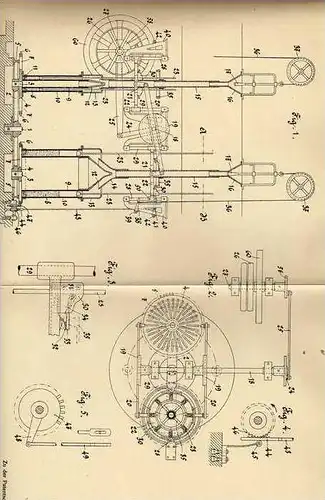 Original Patentschrift - C. Alder in Morges , 1906 , Stampfmaschine für Röhren aus Beton !!!