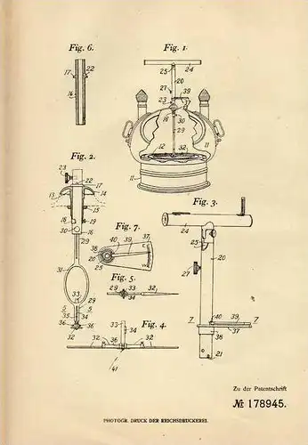 Original Patentschrift - H. Arbecam in Boston , 1905 , Richtungsanzeiger für Kompass , Compass !!!