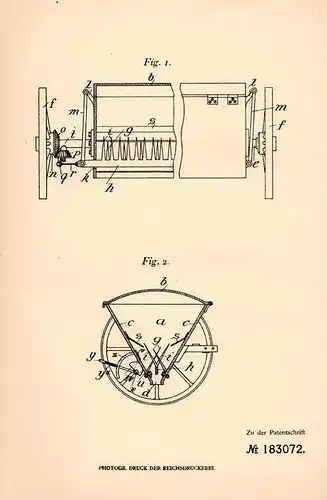 Original Patentschrift - J. Harder in Heisterende b. Horst i. Holstein , 1906 , Düngerstreumaschine , Dünger , Agrar !!!