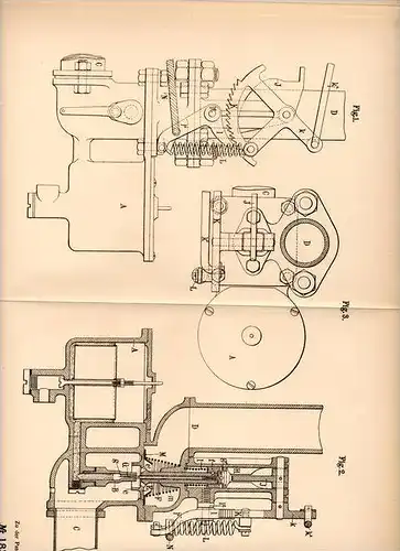 Original Patentschrift - L. Lefebvre in Levallois , Seine , 1906 , Karburator für Motor !!!