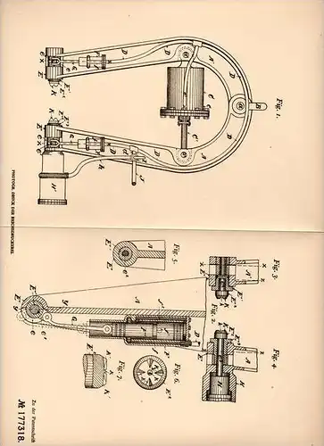 Original Patentschrift - Ch. Carney in Dunkirk und Schenectady , 1904 , pneumatische Nietmaschine !!!