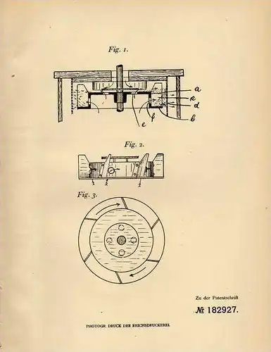 Original Patentschrift - A. Bullermann in Herford i.W., 1906 , Streuscheibe für Sichtmaschinen !!!