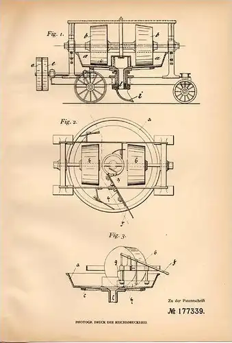 Original Patentschrift - C. Haudry - Roufosse in Seraing , 1904 , Betonmischer , Kollergang für Mörtel !!!