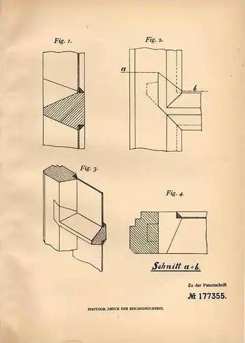 Original Patentschrift - Ch. König in Schlüchtern , 1904 , Fensterflügel , Fensterrahmen , Fenster !!!