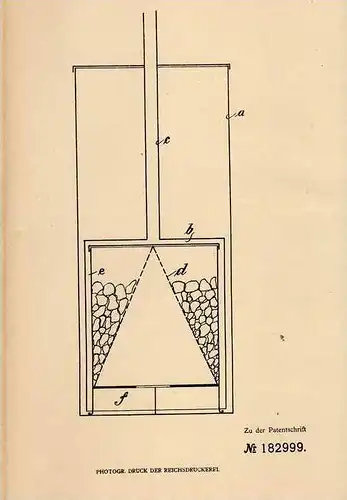 Original Patentschrift - J. Margreth in Bergedorf b. Hamburg , 1905 , transportabler Acetylenentwickler !!!