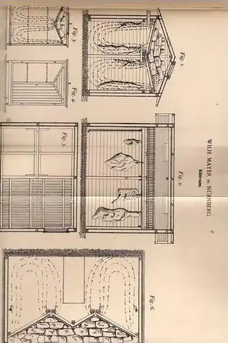 Original Patentschrift - W. Mayer in Nürnberg , 1898 , Kühlraum , Eisraum , Kühlschrank , Kühlhaus !!!