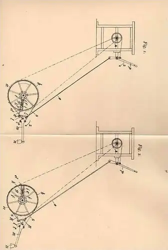 Original Patentschrift - O. Richter in Bismark , Prov. Sachsen , 1904 , Bremse für Dreschmaschine , Landwirtschaft !!!