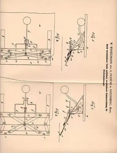 Original Patentschrift - W. Winkelmann in Rheinsberg , 1901 , Schutzapparat für Straßenbahn , Eisenbahn !!!