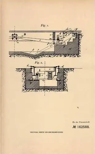 Original Patentschrift - W. Krah in Siegen , 1904 , Gleiswagen , Gleisbrückenwagen , Gleis , Eisenbahn !!!