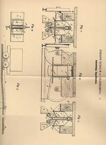 Original Patentschrift - J. Schaub in Gradenberg , 1898 , Zugseilklemme für Seilbahn !!!