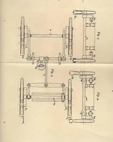 Original Patentschrift - K. Rattinger in Ingolstadt , 1905 , Motorwagen mit Schlittenkufen , Automobile !!!