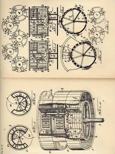 Original Patentschrift - J. Fink in Erstein i. Els., 1905 , Wasserkraftmaschine !!!