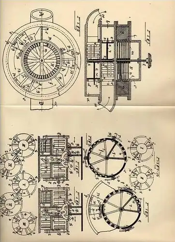 Original Patentschrift - J. Fink in Erstein i. Els., 1905 , Wasserkraftmaschine !!!