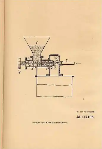 Original Patentschrift - Société Métallurgique Procédés de Laval in Brüssel , 1904 , Zerteilung von Pulver !!!