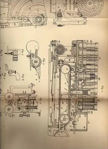 Original Patentschrift - Notenschreibmaschine , Noten , 1905 , L. Badeau in New York , Musik , Partitur !!!