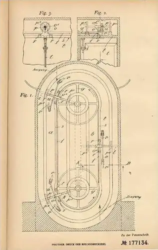 Original Patentschrift - J. Wendler in Berlin , 1904 , Hoteleingang , Hotel , Motel !!!