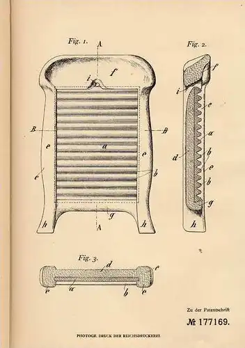 Original Patentschrift - G. Arnholdt in Langenberg , Rhld., 1905 , Waschbrett mit Glastafel , Wäscherei !!!