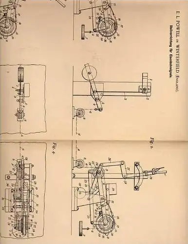 Original Patentschrift - E. Powell in Winterfield , England , 1899 , Stellvorrichtung für Eisenbahn , Signal , Train !!!