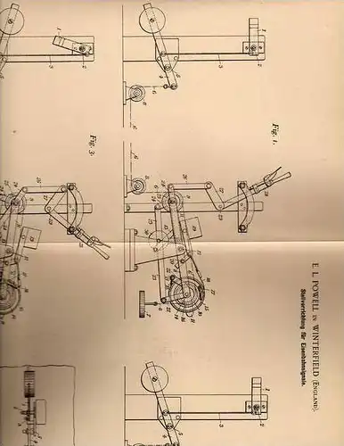 Original Patentschrift - E. Powell in Winterfield , England , 1899 , Stellvorrichtung für Eisenbahn , Signal , Train !!!