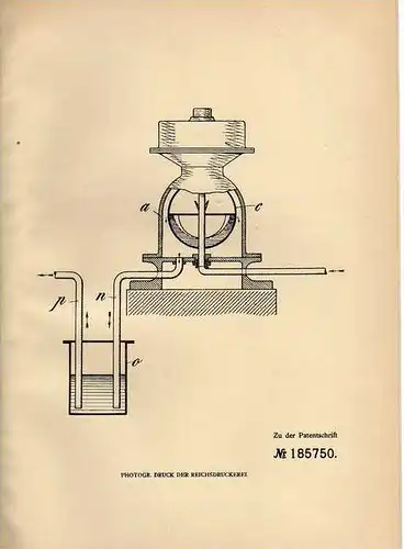 Original Patentschrift - W. Graaf & Co in Neuruppin und Schöneberg , 1906 , Einspritzkondensator , Kondensator !!!