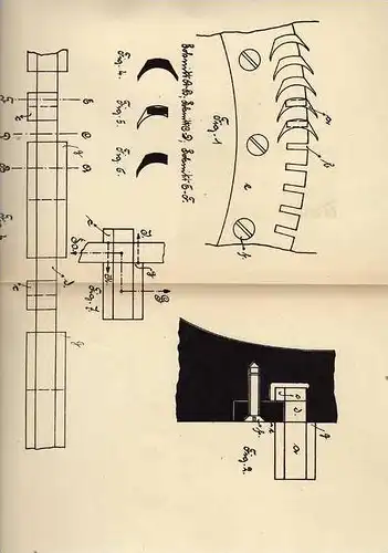 Original Patentschrift - Hohenzollern AG für Lokomotivbau in Düsseldorf - Grafenberg , 1905 , Schaufeln für Turbine !!!