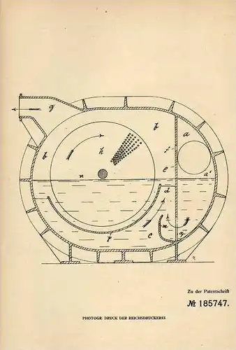 Original Patentschrift - Bergbau und Hüttenbetrieb in Oberhausen , 1905 , Wärmespeicher für Dampfstrom !!!