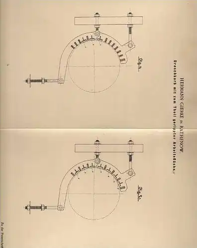 Original Patentschrift - H. Gierke in Rathenow , 1900 , Dreschkorb , Dreschmaschine , Landwirtschaft , Ernte !!!