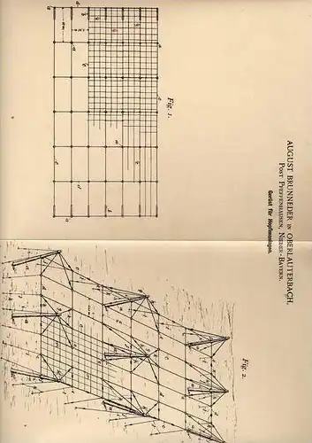 Original Patentschrift - A. Brunneder in Oberlauterbach , Post Pfeffenhausen , 1900 , Hopfenanlage , Hopfen , Brauerei !