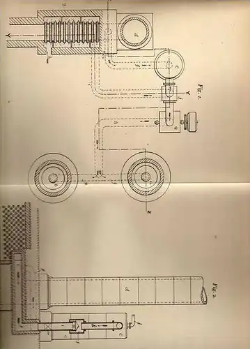 Original Patentschrift - G. Hatton in Saltwells House b. Brierley Hill , 1905 , Verfahren zur Gaserzeugung !!!