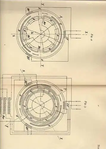 Original Patentschrift - H. Svanda in Wysocan bei Prag , 1905 , Drehstrommaschine , synchron , Motor !!!